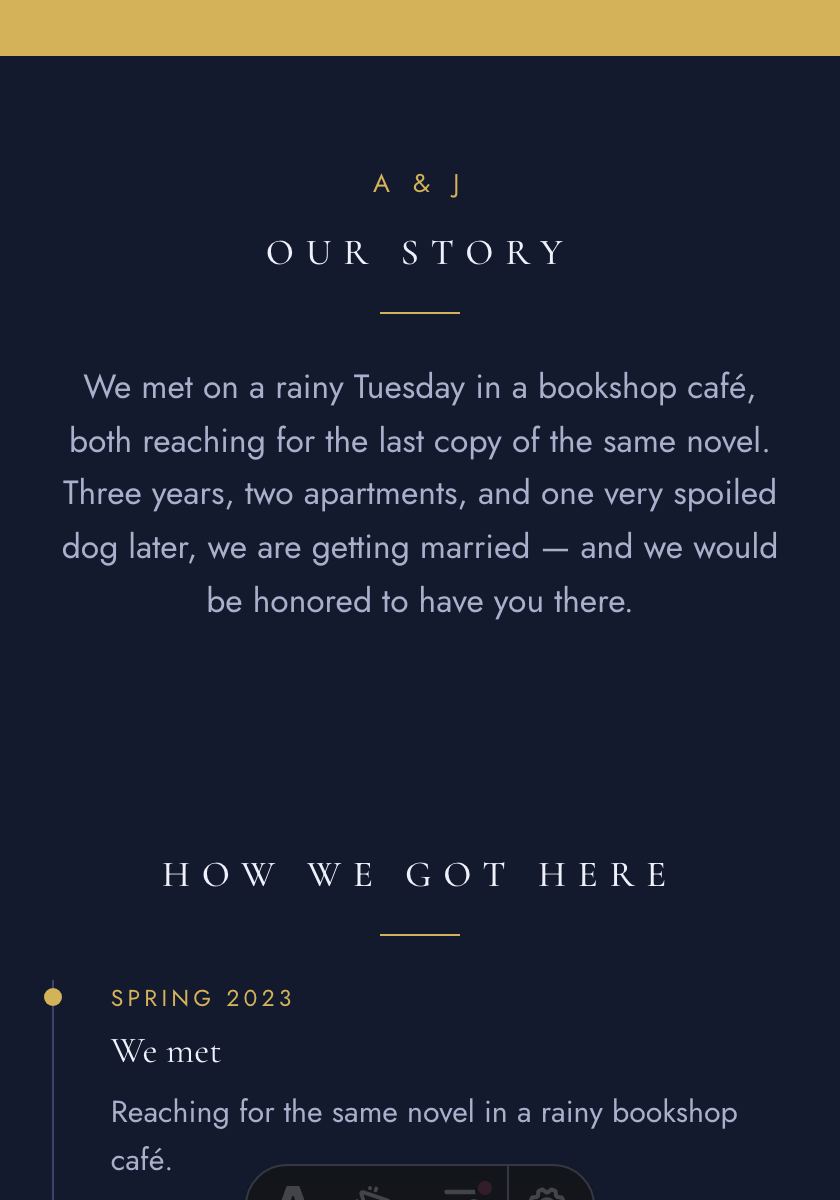 Celestial Night wedding invitation design preview