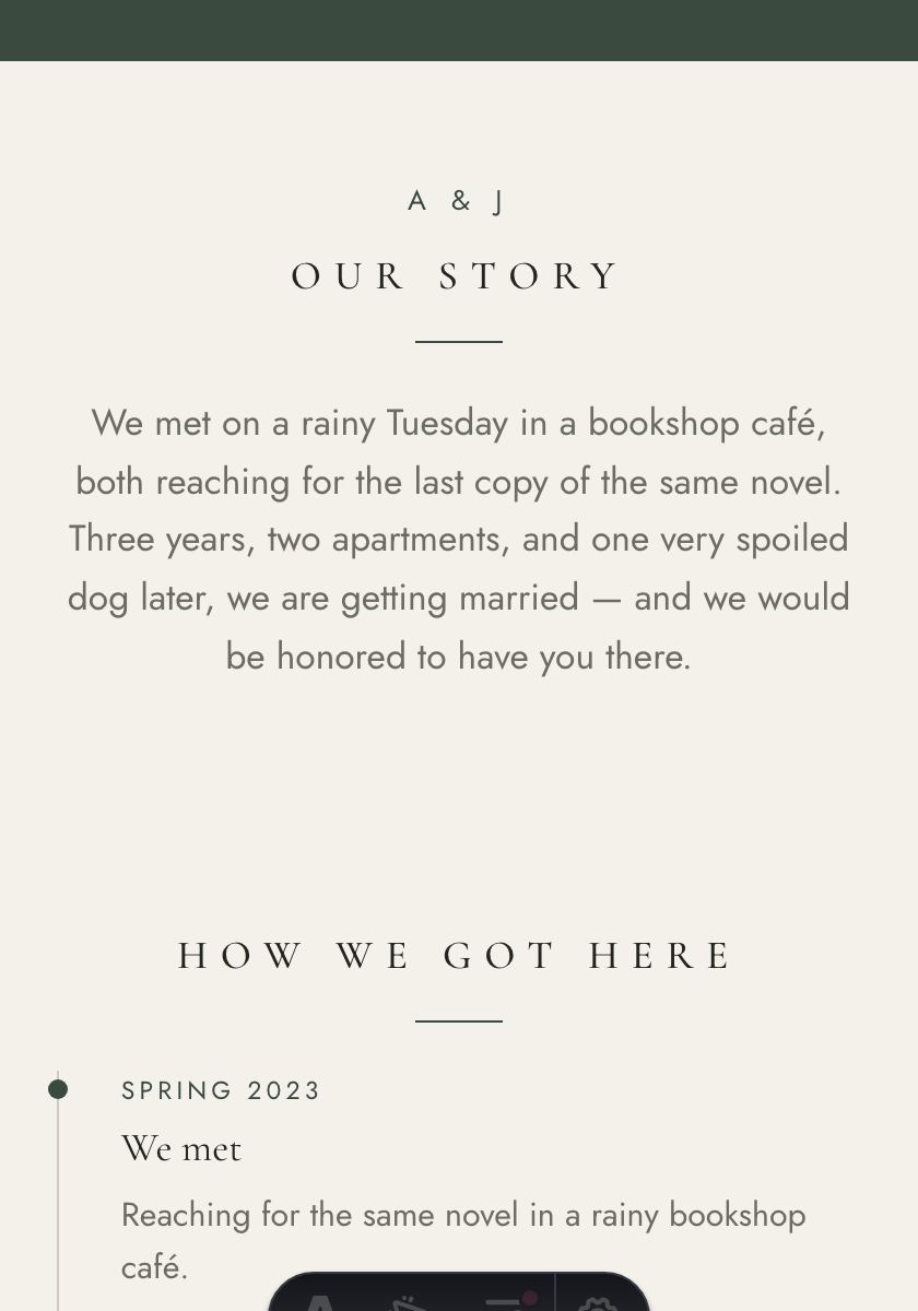 Old Money wedding invitation design preview